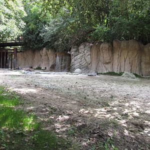 Fort Worth Zoo 2010 - Ground view of the first Indian Rhinoceros exhibit in