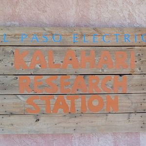 Kalahari Research Station Sign - New Exhibit In 2010