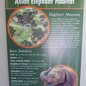 Asian Elephant Exhibit - Signage
