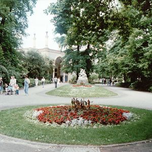 Berlin Zoo 1995 - Looking towards the historic Giraffe and Antelope House