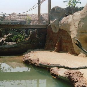 Fuengirola Zoo 2001 - Part of a Pigmy Hippopotamus exhibit