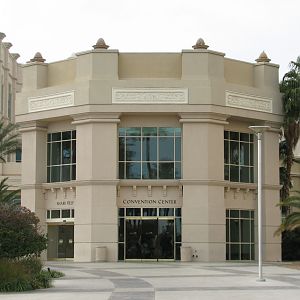 Exterior of Convention Center Entrance that leads to Aquarium Entrance