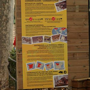 Zoo Barcelona -Iberian wolf info panel