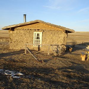 Sod house - snow!