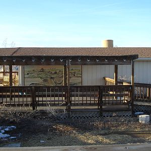 Main building with prairie dog graphic