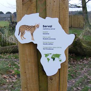 Example of new signage at Marwell Wildlife, 23 January 2011