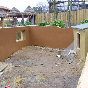 Part of fennec fox enclosure at Chessington Zoo, 6 February 2011