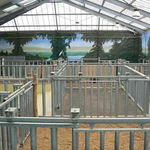 Asian plain exhibit - Tapirs and rhinos house