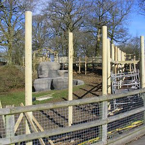 Progress with cheetah walkway at Marwell Wildlife, 27 February 2011