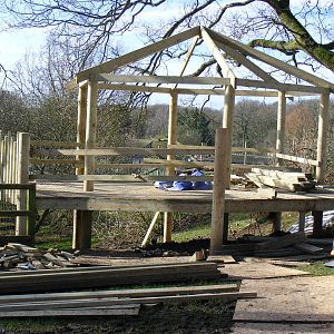 Progress with cheetah viewing platform at Marwell Wildlife, 27 February 201