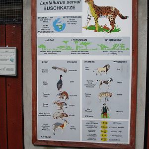 Example of information signage at Lodz Zoo