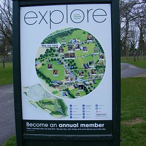 One of the new maps at Marwell Wildlife, 13 March 2011