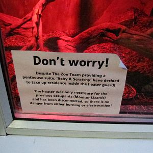 Itchy and Scratchy Monitor Lizard sign