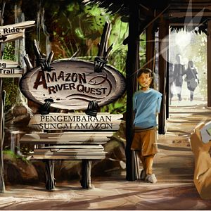 Amazon River Quest-Entrance Sign