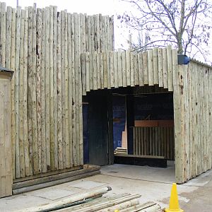 Construction work on the Lory Landing exhibit at Drusillas Park, 20 March 2