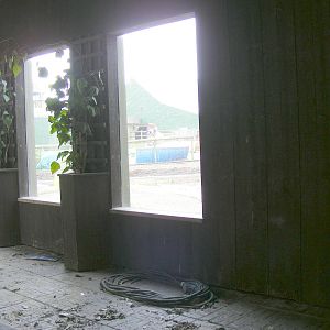 Construction work on the Lory Landing exhibit at Drusillas Park, 20 March 2