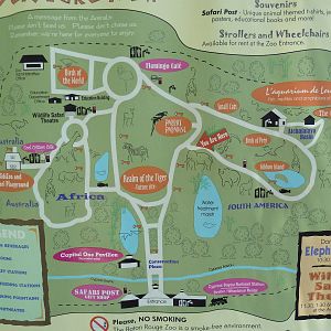 Baton Rouge Zoo - Map