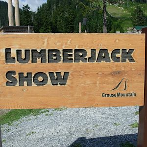 Lumberjack Show Sign