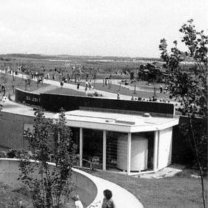 The back of the sea lion exhibit viewing of life support system