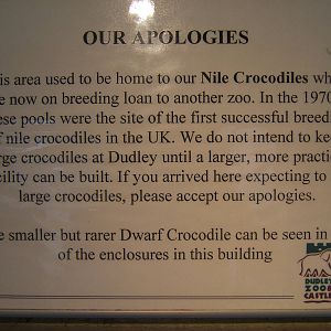 Sign in the Reptile House