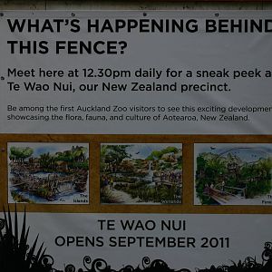 Te Wao Nui Sign - Auckland Zoo April 2011