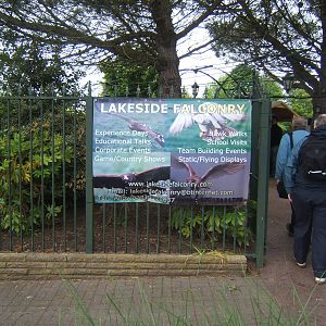 View of Entrance to Lakeside Bird of Prey Centre.