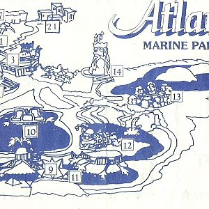 Atlantis Marine Park - Western Australia Map 1987 (Park now closed)