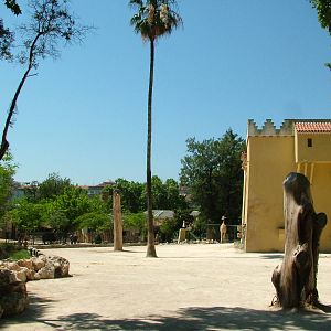 Giraffe House and Paddock at Lisbon Zoo, 24/05/11