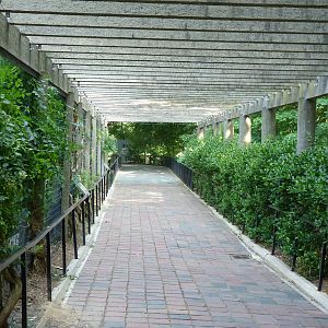 Walkway around outside bird exhibits