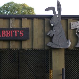cute rabbit and guinea pig sign