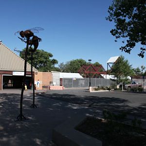 entrance with construction