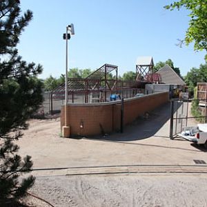 entrance with construction