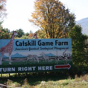 Catskill Game Farm sign