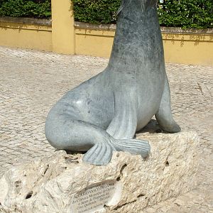 Fur Seal Sculpture at Vasco da Gama Aquarium, 25/05/11