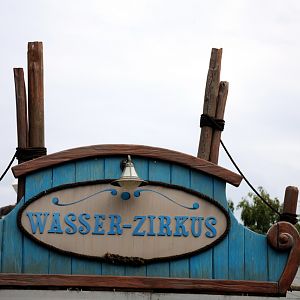 Entrance to the sealion-show at Hansa-Park Sierksdorf