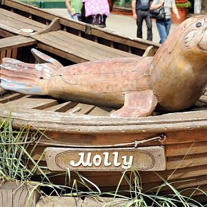 Seal statue at Hansa-Park Sierksdorf