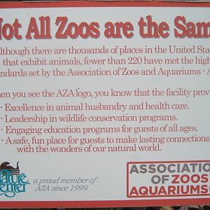 AZA zoos sign