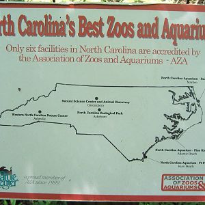 AZA zoos/aquariums in the state of NC