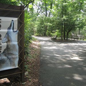entrance to the coyote exhibit