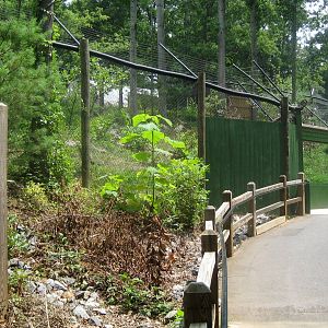 entrance to red wolf exhibit