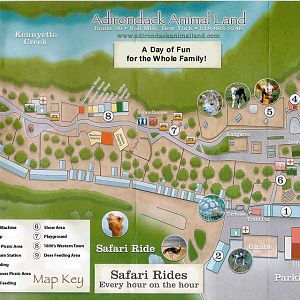 Adirondack animal land map