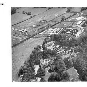 1950s aerial photo with key