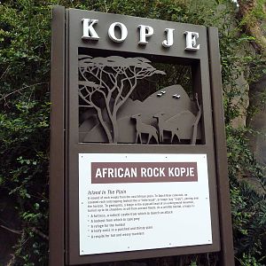East African Kopje - Entrance Sign