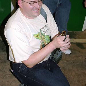 "ZooGiraffe" holds young West African Dwarf Crocodile; 13th Augu