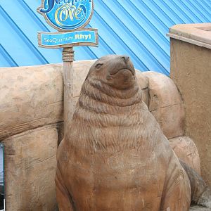 Stellar's sea lion statue