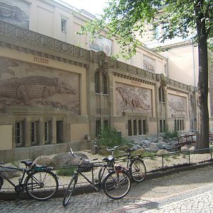 View of side of the Building from inside the zoo
