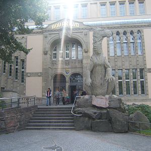 View of front of the Building from inside the zoo