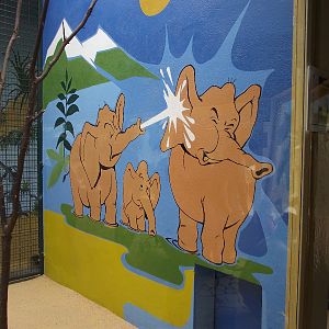 Indoor Monkey Enclosure Mural