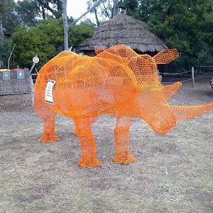 Mesh Rhino Statue