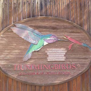 Hummingbird Aviary - Entrance Sign